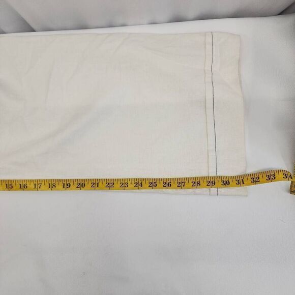 Saint Tropez West Size 10 White Linen Blend Wide Leg Trousers C16 - Picture 6 of 7